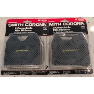 Smith Corona H21000 Correctable Film Ribbon 2 Pack NEW Black High Yield